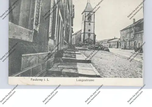 F 57830 FOULCREY / FOLKRINGEN,  Langestrasse, 1915, deutsche Feldpost, Armeeabt. Falkenhausen