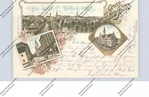 OBER-SCHLESIEN - LEOBSCHÜTZ / GLUBCZYCE, (Oppeln) Lithographie 1897, 3 Ansichten