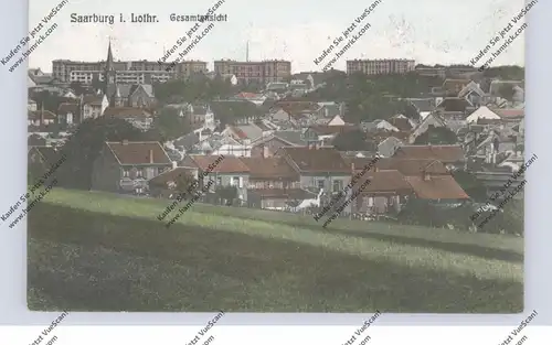 F 57400 SARREBOURG / SAARBURG, Gesamtansicht 1909, color