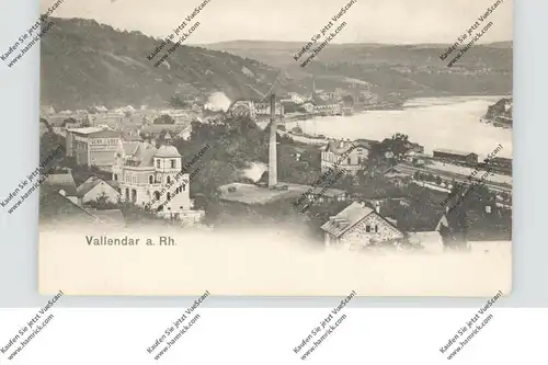 5414 VALLENDAR, Blick auf Bahnhof, Cigarren-Fabrik Gebr. Loeb, ca. 1905