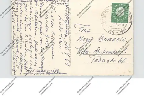 4502 BAD ROTHENFELDE, Mehrbild-AK, Sonderstempel 150 Jahre Bad, 1961