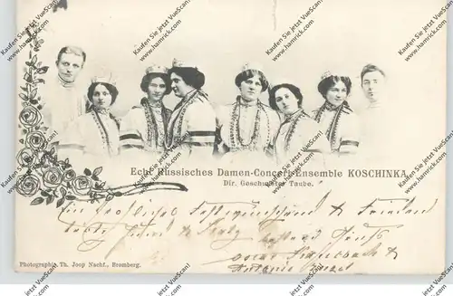 RUSSIA / RUSSLAND, Original Russisches Damen-Concert-Ensemble KOSCHINKA, 1903, Einriss