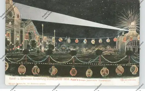 4000 DÜSSELDORF, EREIGNIS, Kunst- und Gartenbau-Ausstellung 1904, Pain's grosse japanische Illumination, # 171