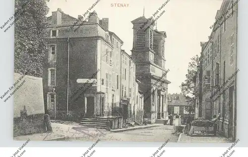 F 55700 STENAY, Strassenpartie an der Kirche, 1915, deutsche Feldpost, Oberkommando 5.Armee