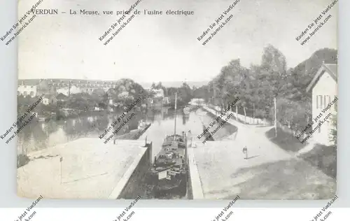 BINNENSCHIFFE - MAAS, Schleuse in Verdun, 1915