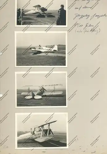 5205 SANKT AUGUSTIN - HANGELAR, 4 Kleinphotos von Flugzeugen 1956