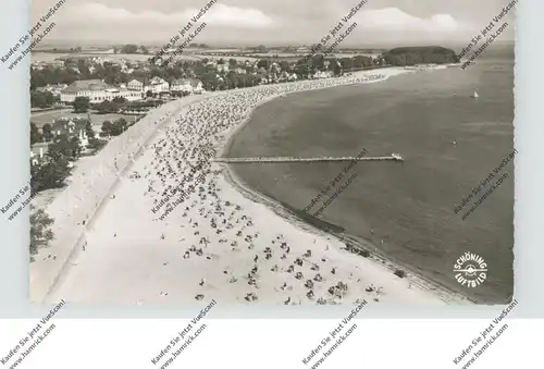 2400 LÜBECK - TRAVEMÜNDE, Strand, Luftaufnahme, 1958