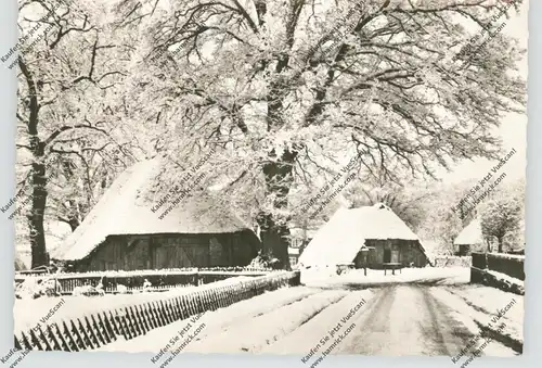 2111 UNDELOH, Dorfpartie im Schnee