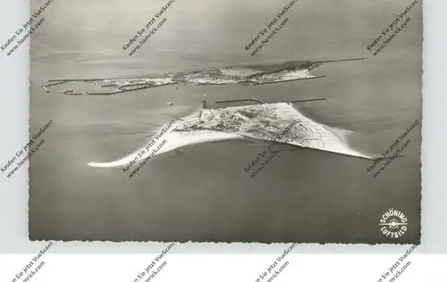 2192 HELGOLAND, Luftaufnahme, Düne und Insel, 50er Jahre