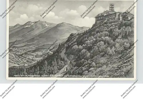 NIEDER-SCHLESIEN - SCHREIBERHAU / SZKLARSKA POREBA, Hochsteinbnaude im Isergebirge, Künstler-Karte, 1934