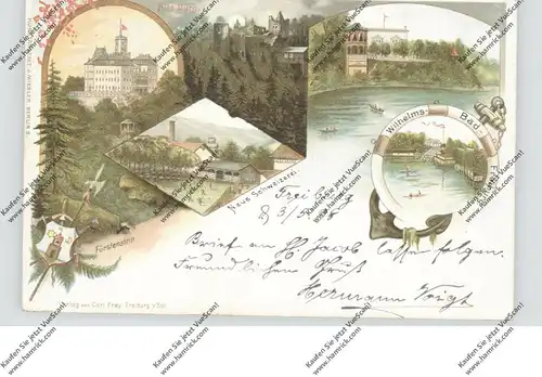NIEDER - SCHLESIEN - FREIBURG / SWIEBODZICE (Schweidnitz), Lithographie1898, Wilhelms-Bad, Neu Schweizerei...