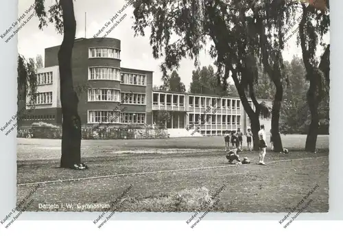 4354 DATTELN, Gymnasium, rücks. Klebereste