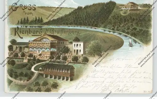 NIEDER-SCHLESIEN - GREIFFENBERG / GRYTOW SLASKI, Lithographie, Gruß vom Kienberg