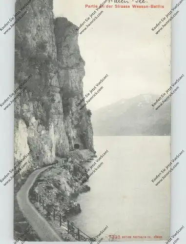 CH 8872 WEESEN, Strasse Weesen -Bettlis, 1911