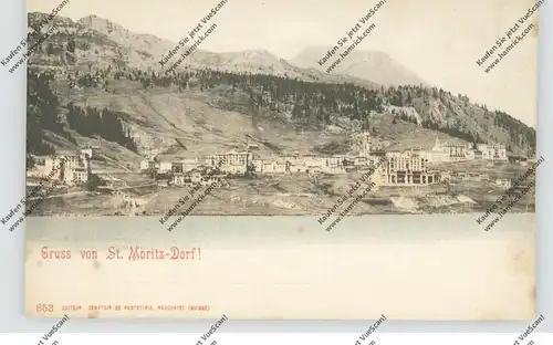 CH 7500 SANKT MORITZ DORF GR, Gruss von..., ca. 1900