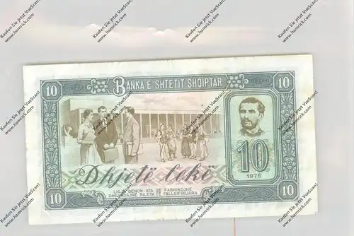 BANKNOTE - ALBANIA, Pick 43, 1976, 10 Lek, VF