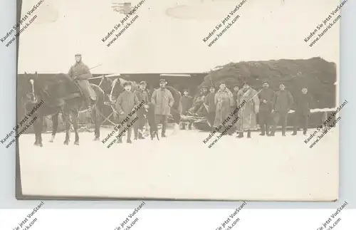 MILITÄR - 1.Weltkrieg, "Heufassen in SILLESMNEH", Russland Januar 1918, Photo-AK