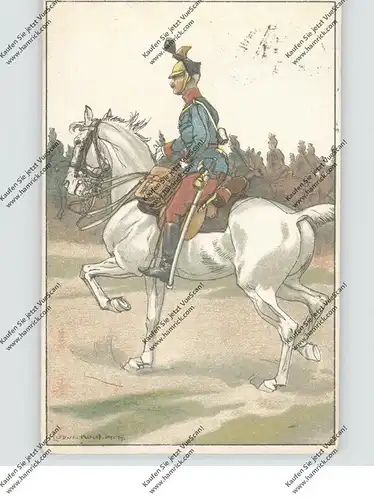 MILITÄR - UNIFORM, Österreich 1909, Künstler-Karte Ludwig Koch