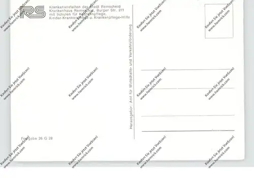 5630 REMSCHEID, Krankenanstalten, Luftaufnahme