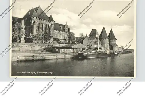 BINNENSCHIFFE - NOGAT, Frachtschiff "JOHANN" vor Marienburg, 193...