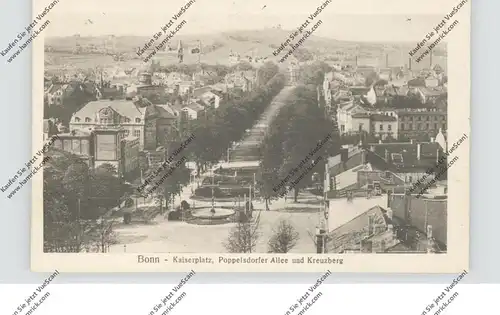 5300 BONN, Kaiserplatz, Poppelsdorfer Alllee, Blick zum Kreuzberg