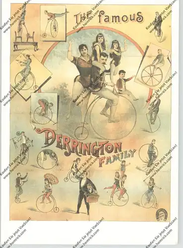 ZIRCUS / CIRCUS / VARIETE - The famous Derrington Family, Fahrrad / Bicycle, Repro