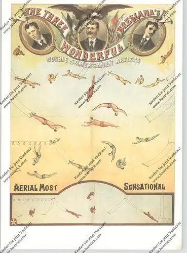 ZIRCUS / CIRCUS / VARIETE - The three wonderful Breslana's, Aerial Sensation, Repro