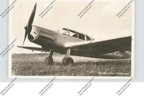 FLUGZEUGE / Airplane - MESSERSCHMITT me 108 Taifun, Reiseflugzeug, 1939, Feldpost Luftnachrichtenstelle, kl. Knick
