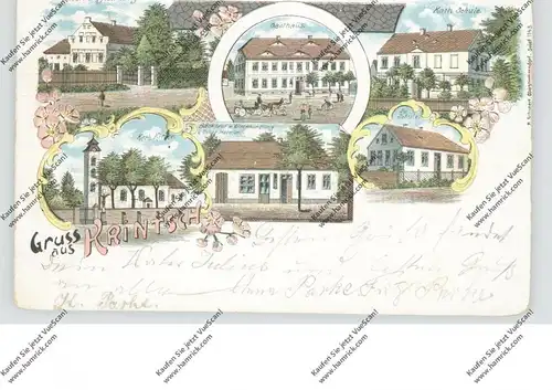 NIEDER-SCHLESIEN - KRIMTSCH / KRYNICZNO (Trebnitz), Lithographie, Gasthaus, Bäckerei, Schulem, Lamm's Besitzung
