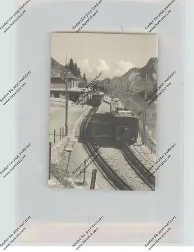 CH 3818 GRINDELWALD BE, Kleine Scheidegg, Eisenbahnen, 3 Kleinphotos 9,3 x 6,3 cm, Mitte 60er Jahre