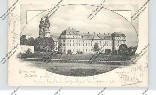 NIEDER-SCHLESIEN - GRÜSSAU / KRZESZOW (Landeshut), Gruss aus.. Cistercienser - Kloster, 1901