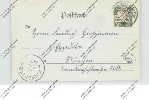 8262 ALÖTTING, Bayer. Strasse, Mondscheinkarte, 1899