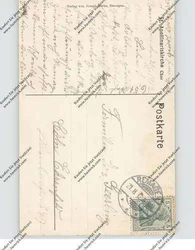 5480 REMAGEN, Apollinariskirche, Innenansicht, Chor, 1912