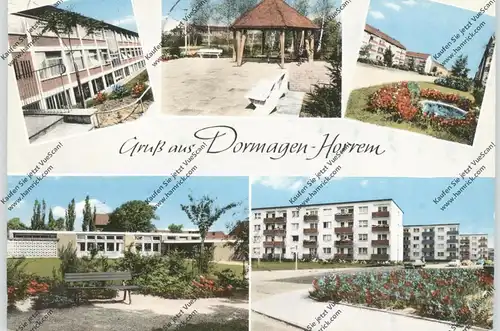 4047 DORMAGEN - HORREM, Mehrbild-AK, kl. Eckknick