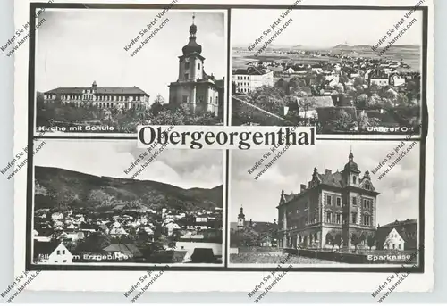 BÖHMEN & MÄHREN - OBER GEORGENTHAL / HORNI JIRETIN, Sparkasse, Schule, Kirche... 1941