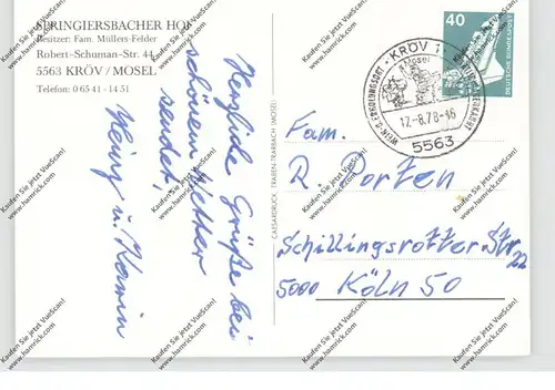 5580 TRABEN - TRARBACH - KRÖV, Springiersbacher Hof