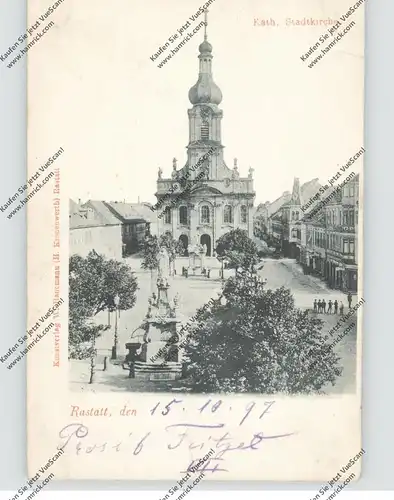 7550 RASTATT, Katholische Kirche, 1897, kl. Einriss