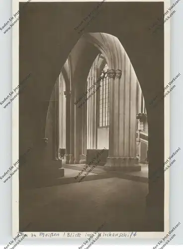 0-8250 MEISSEN, Dom, Blick in das Kirchenschiff, Julius Schubert