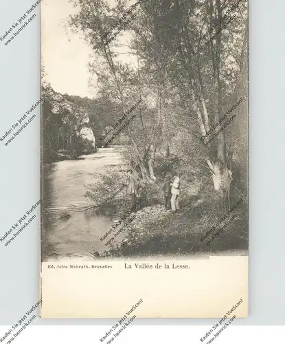 ANGELN / FISCHFANG, im Tal der Lesse, ca. 1905