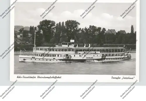 BINNENSCHIFFE - RHEIN, Köln-Düsseldorfer "VATERLAND", Schiffspost Köln-Mainz, 1952