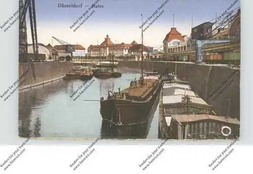 BINNENSCHIFFE - RHEIN, Frachtschiffe im Düseldorfer Hafen