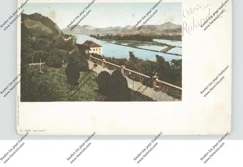 5480 REMAGEN - ROLANDSECK, Blick auf Nonnenwerth, ca. 1905