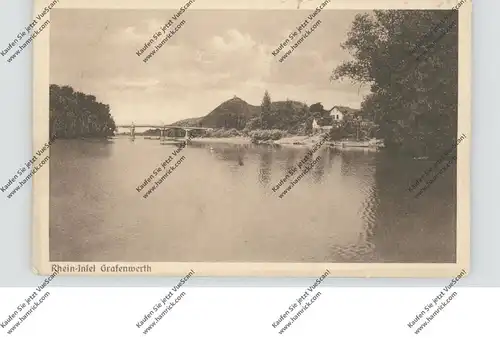 5340 BAD HONNEF - GRAFENWERTH, Blick auf die Insel, 1928