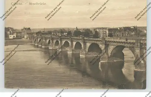 5400 KOBLENZ, Moselbrücke 1911, Bahnpost Cöln - Frankfurt