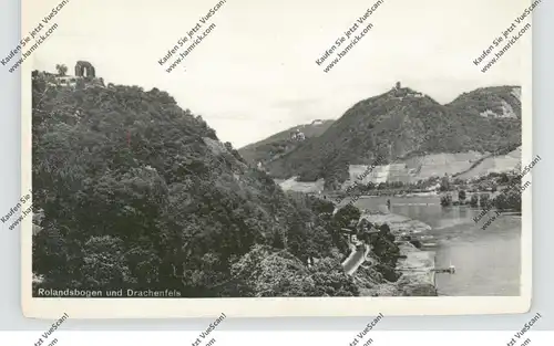 5480 REMAGEN - ROLANDSECK, Rolandsbogen, Blick auf das Siebengebirge