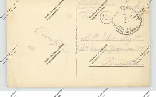 5480 REMAGEN - ROLANDSECK, Blick auf das Siebengebirge, 1922, belg. Militärpost