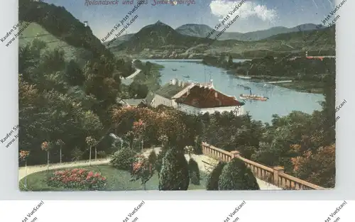 5480 REMAGEN - ROLANDSECK, Blick auf die Hotels, Rolandsbogen, Siebengebirge, 1922, belg. Militärpost