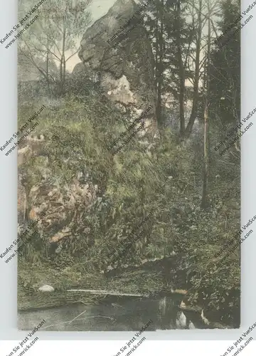 0-9900 PLAUEN, Vogtländische Schweiz, Teufelskanzel, 1907, Trenkler