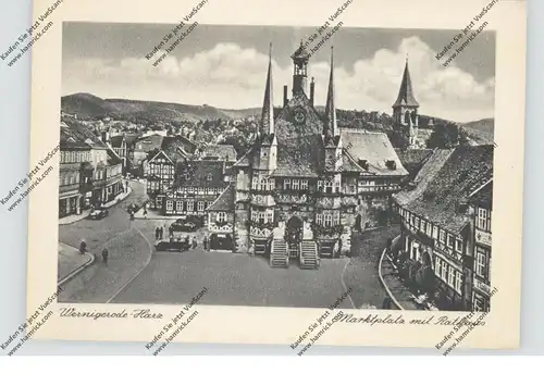 0-3706 WERNIGERODE, Marktplatz und Rathaus, 1944 !!!