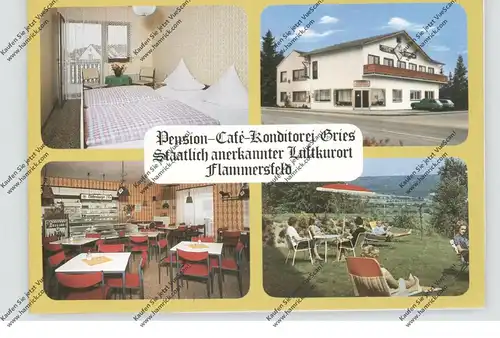 5232 FLAMMERSFELD, Pension Cafe Konditorei GRIES, Doppel-Karte